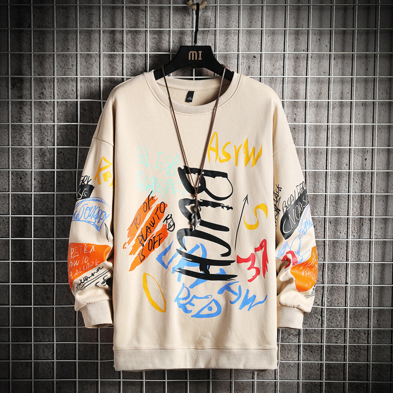 SingleRoad Mens Crewneck Sweatshirt Men Harajuku Oversized Japanese Streetwear Hip Hop Black Hoodie Men Sweatshirts Hoodies AMAZON