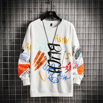 SingleRoad Mens Crewneck Sweatshirt Men Harajuku Oversized Japanese Streetwear Hip Hop Black Hoodie Men Sweatshirts Hoodies AMAZON