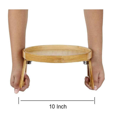 Sofa Handrail Wooden Folding Tray