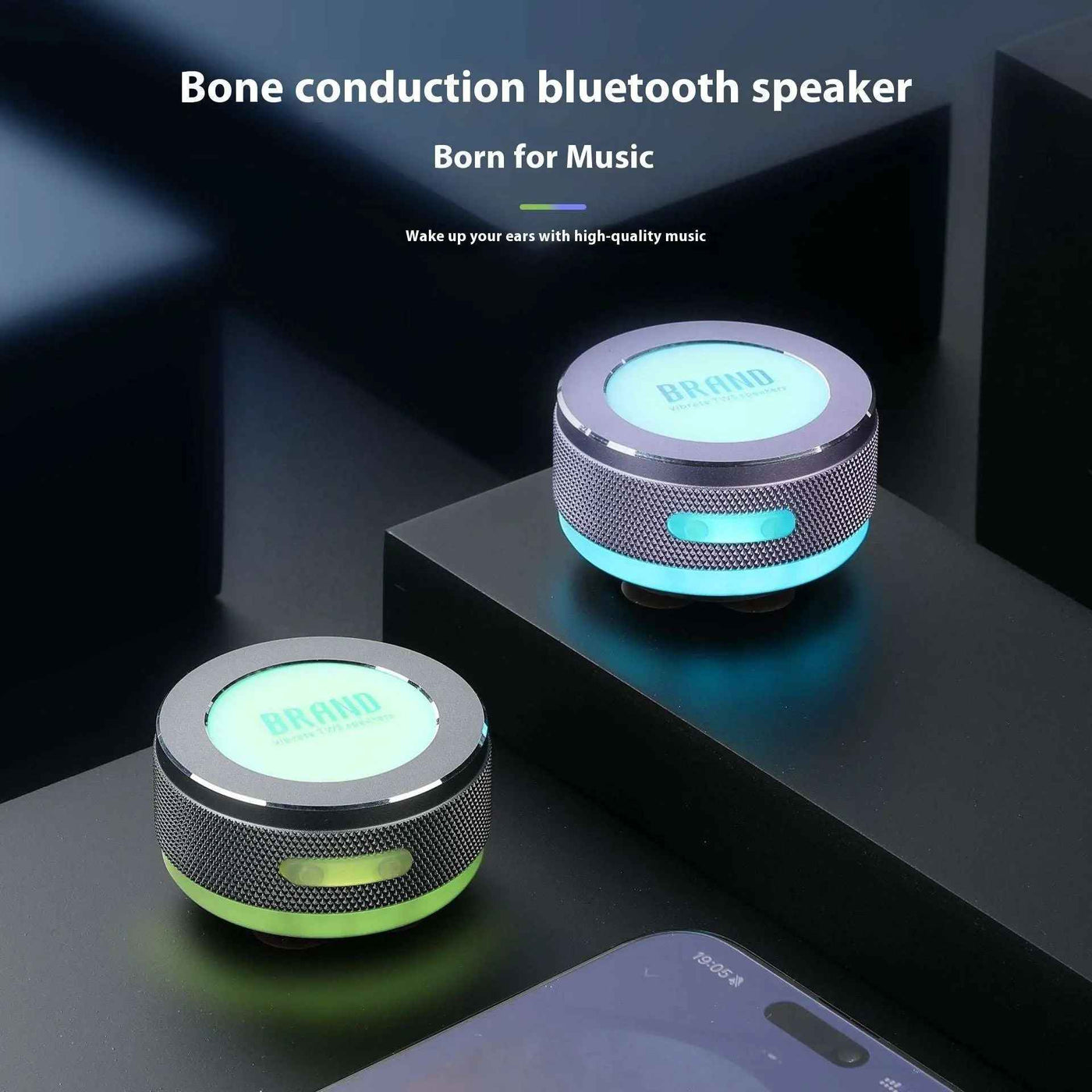 Small Wireless Bone Conduction Speakers Bluetooth Vibration Speaker With Color