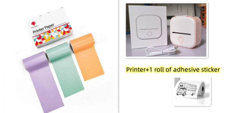 Portable Mini Thermal Label Printer Home Photo Printer Student Wrong Question Printer Bluetooth-compatible Mini Label Printer Price Tag Amazon