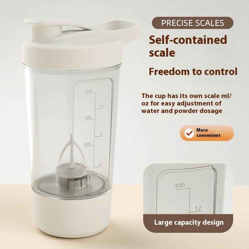 400ML 14oz Electric Protein Powder Mixing Cup  Fully Automatic Shaker Mixer Shake Bottle Milk Coffee Blender Kettle Fro Gym 1200mAh
