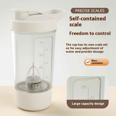 400ML 14oz Electric Protein Powder Mixing Cup  Fully Automatic Shaker Mixer Shake Bottle Milk Coffee Blender Kettle Fro Gym 1200mAh