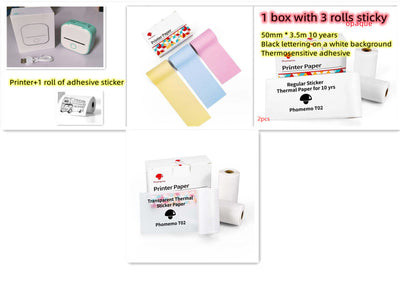 Portable Mini Thermal Label Printer Home Photo Printer Student Wrong Question Printer Bluetooth-compatible Mini Label Printer Price Tag Amazon