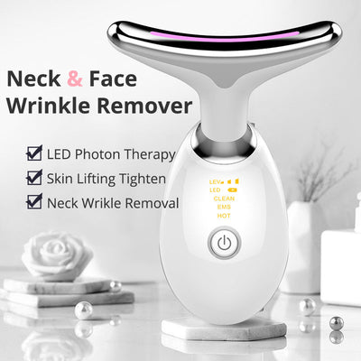 EMS Thermal Neck Lifting And Tighten Massager Electric Microcurrent Wrinkle Remover AMAZON