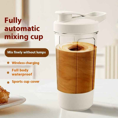 400ML 14oz Electric Protein Powder Mixing Cup  Fully Automatic Shaker Mixer Shake Bottle Milk Coffee Blender Kettle Fro Gym 1200mAh