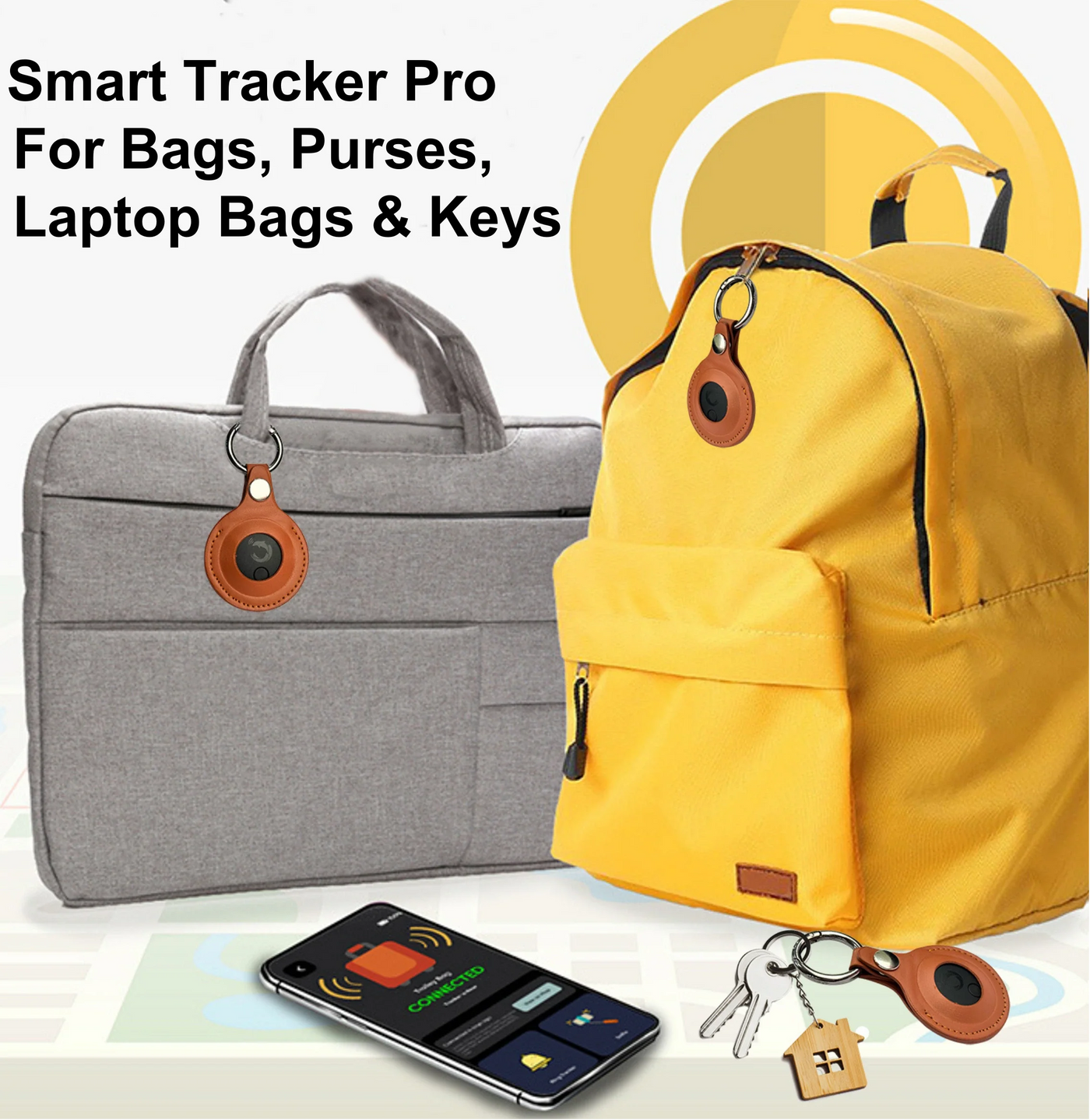 Dolphin Smart Bluetooth Tracker Pro with Leather Case - EssentioGo
